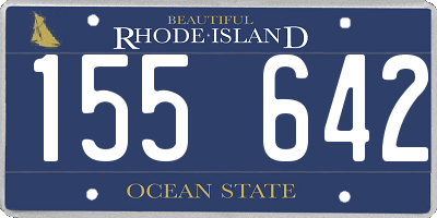 RI license plate 155642
