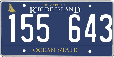RI license plate 155643
