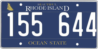 RI license plate 155644