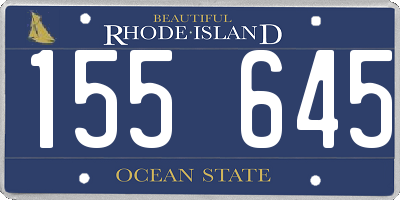 RI license plate 155645