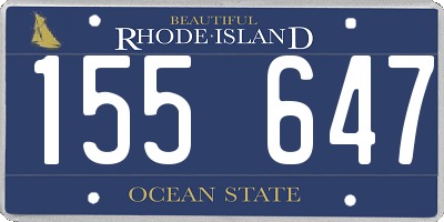 RI license plate 155647