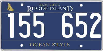 RI license plate 155652