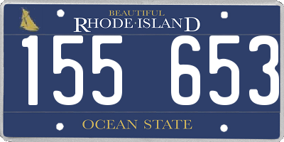 RI license plate 155653
