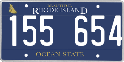 RI license plate 155654