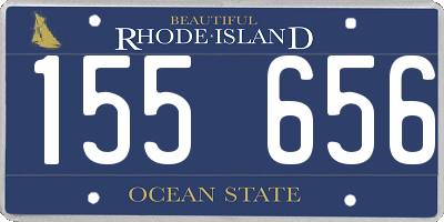 RI license plate 155656