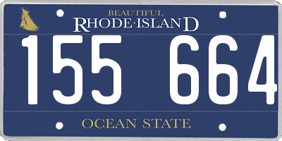 RI license plate 155664