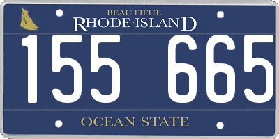 RI license plate 155665
