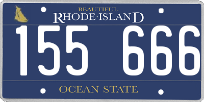 RI license plate 155666