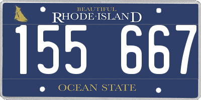 RI license plate 155667
