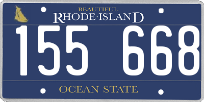 RI license plate 155668