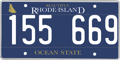 RI license plate 155669