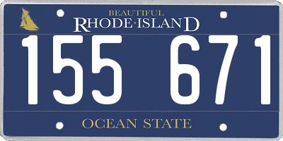 RI license plate 155671
