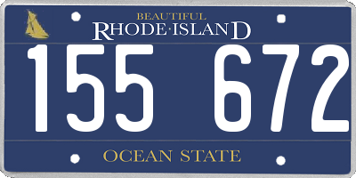 RI license plate 155672