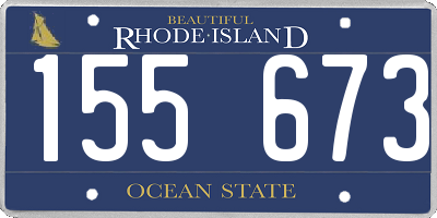 RI license plate 155673