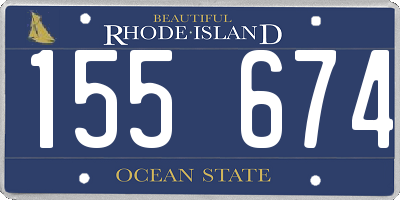RI license plate 155674