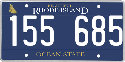 RI license plate 155685