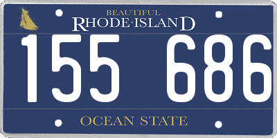 RI license plate 155686