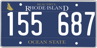 RI license plate 155687