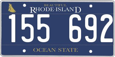 RI license plate 155692