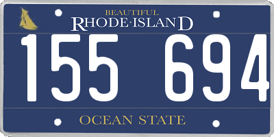 RI license plate 155694