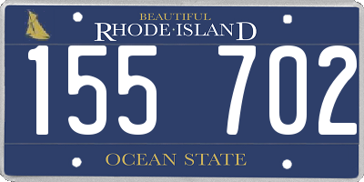 RI license plate 155702