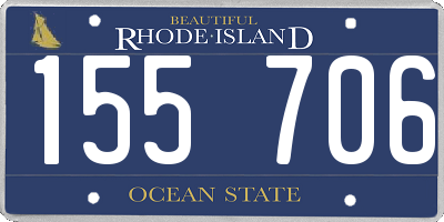 RI license plate 155706
