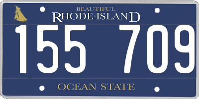 RI license plate 155709
