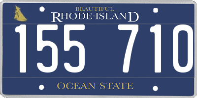 RI license plate 155710