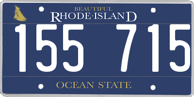 RI license plate 155715