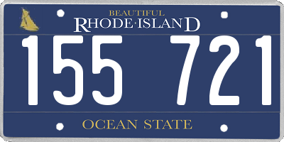 RI license plate 155721