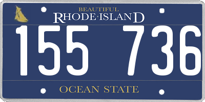 RI license plate 155736