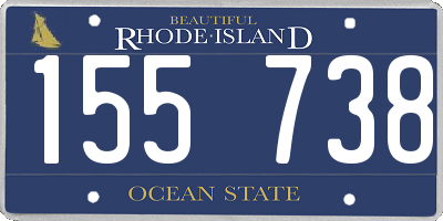 RI license plate 155738