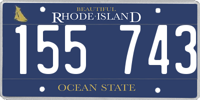 RI license plate 155743