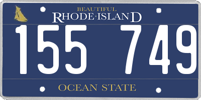 RI license plate 155749