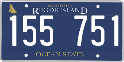 RI license plate 155751