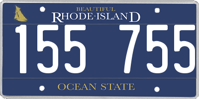 RI license plate 155755