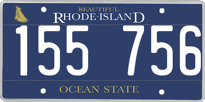 RI license plate 155756