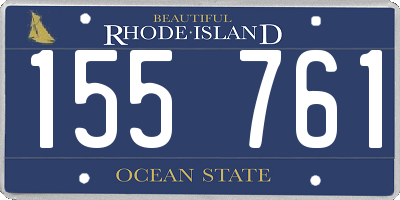 RI license plate 155761