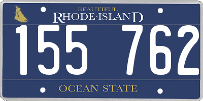 RI license plate 155762