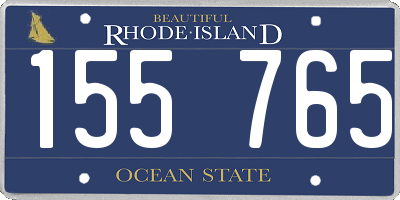 RI license plate 155765