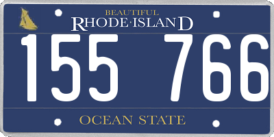 RI license plate 155766