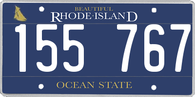 RI license plate 155767