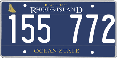 RI license plate 155772