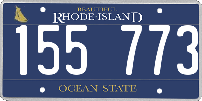 RI license plate 155773