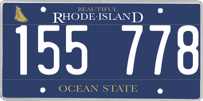 RI license plate 155778