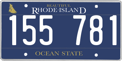 RI license plate 155781