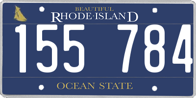 RI license plate 155784
