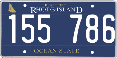 RI license plate 155786