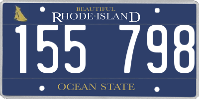 RI license plate 155798
