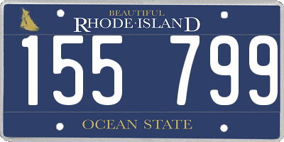 RI license plate 155799